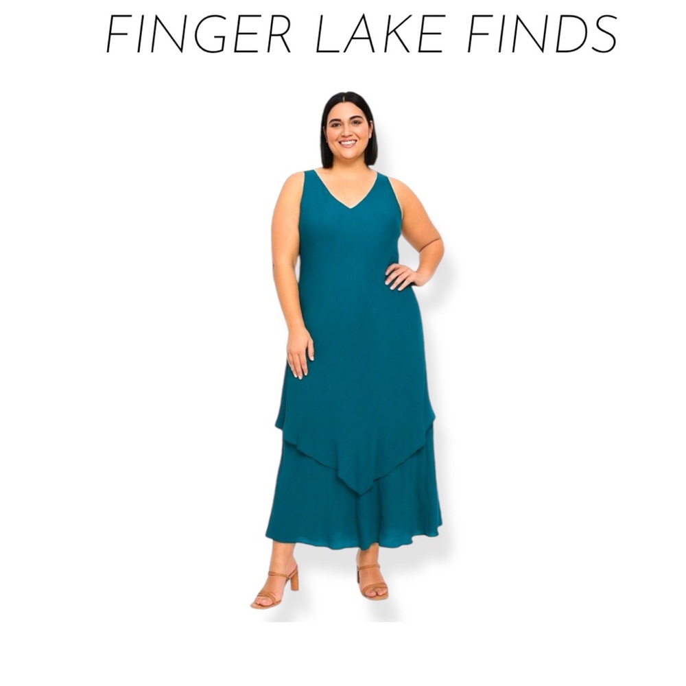 Simply Silk Sleeveless Bias Cut Midi Dress, 3X